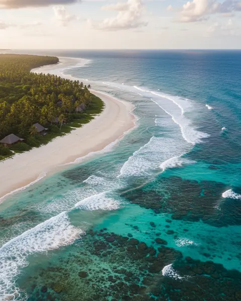 AI generated aerial beach footage frame