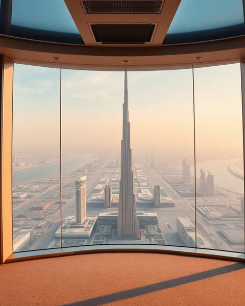 AI generated interior with skyline view