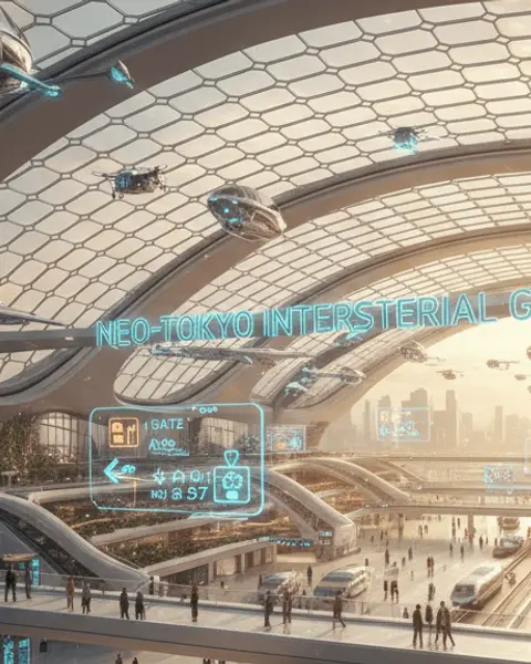 AI generated futuristic city scene