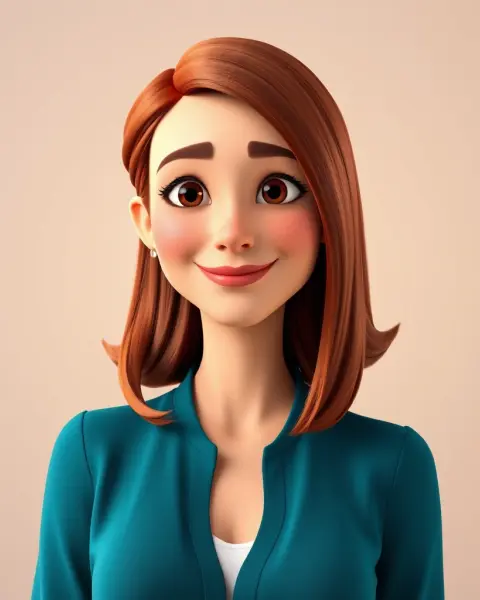 AI generated 3D animated character portrait